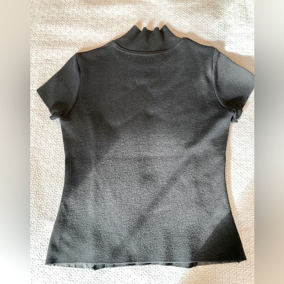 Amaya Arzuaga Ribbed Knitted Top With Lambskin 40( S/M US) - Picture 12 of 16